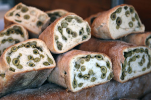 Olive parmesan bread