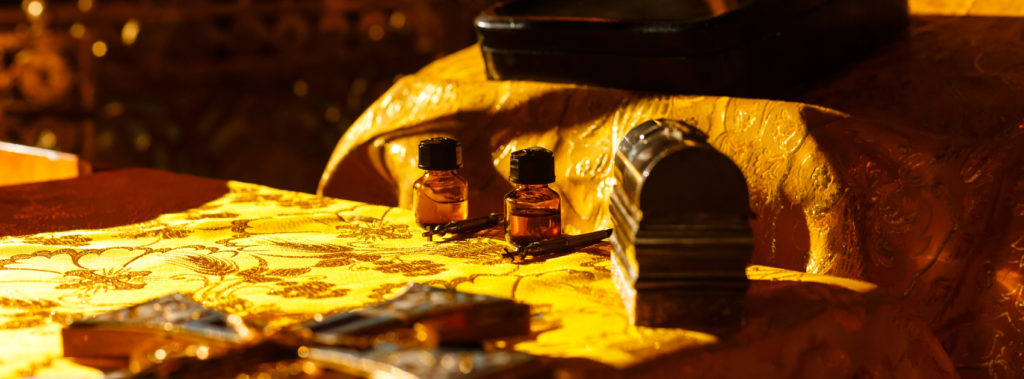 Anointing oil used in ceremony