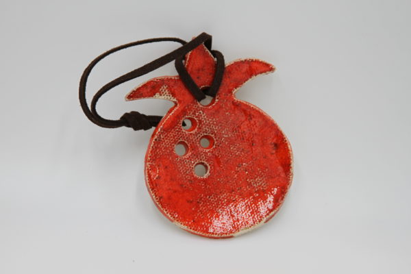 pomegranate ceramic ornament