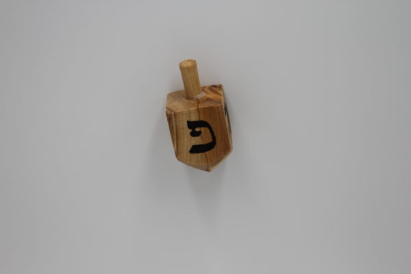 ● An olive wood dreidel set